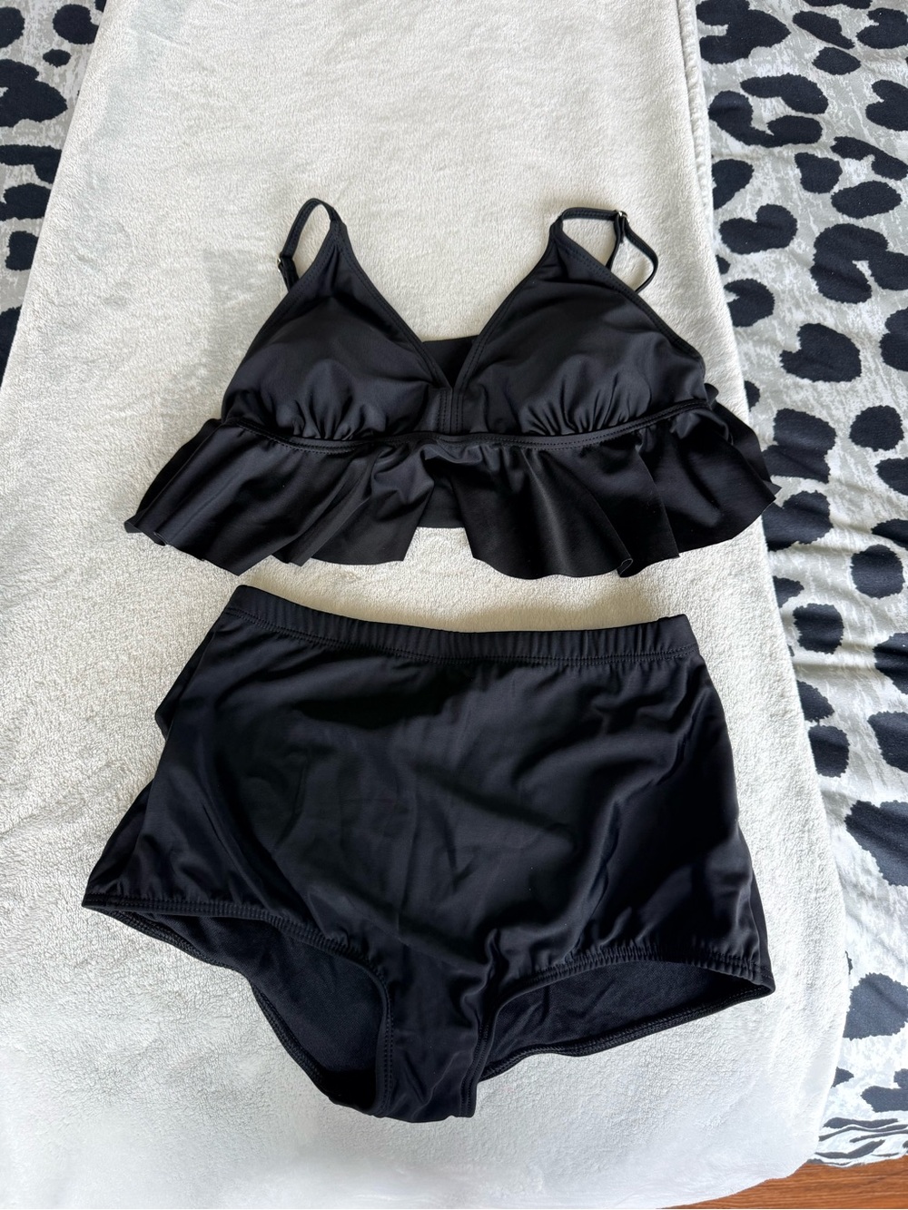 Classic Black Two-Piece Swim Set - size small